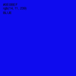 #0E0BEF - Blue Color Image