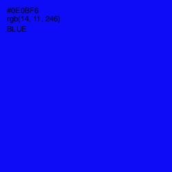 #0E0BF6 - Blue Color Image