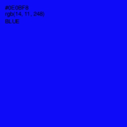 #0E0BF8 - Blue Color Image