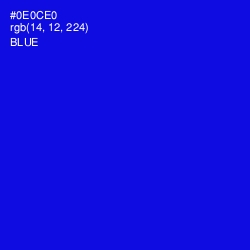 #0E0CE0 - Blue Color Image