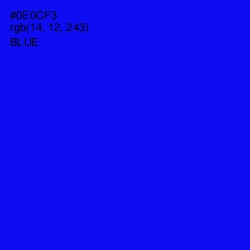 #0E0CF3 - Blue Color Image