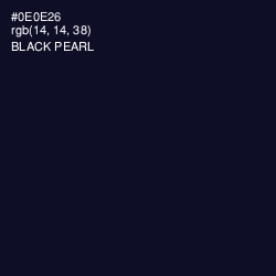 #0E0E26 - Black Pearl Color Image