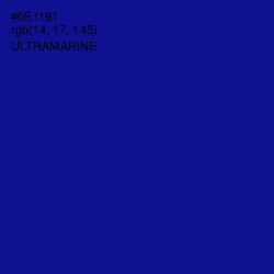 #0E1191 - Ultramarine Color Image