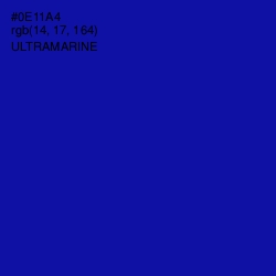 #0E11A4 - Ultramarine Color Image