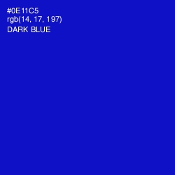 #0E11C5 - Dark Blue Color Image