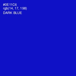 #0E11C6 - Dark Blue Color Image