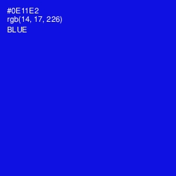 #0E11E2 - Blue Color Image