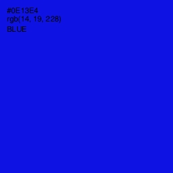 #0E13E4 - Blue Color Image