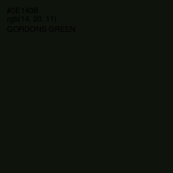 #0E140B - Gordons Green Color Image