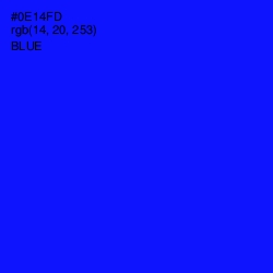 #0E14FD - Blue Color Image