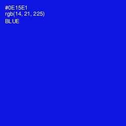 #0E15E1 - Blue Color Image