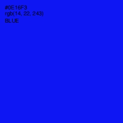 #0E16F3 - Blue Color Image