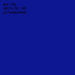 #0E1792 - Ultramarine Color Image