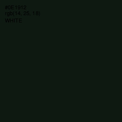 #0E1912 - Racing Green Color Image