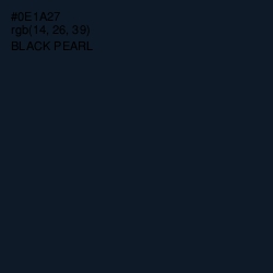 #0E1A27 - Black Pearl Color Image