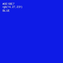 #0E1BE7 - Blue Color Image