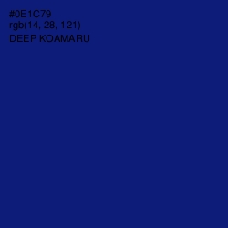 #0E1C79 - Deep Koamaru Color Image