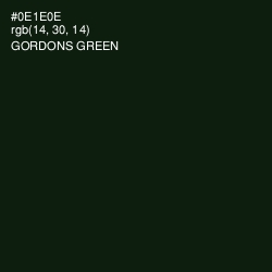 #0E1E0E - Gordons Green Color Image