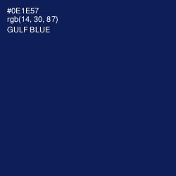 #0E1E57 - Gulf Blue Color Image