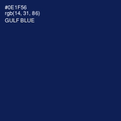 #0E1F56 - Gulf Blue Color Image