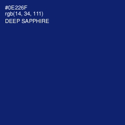 #0E226F - Deep Sapphire Color Image