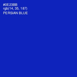 #0E23BB - Persian Blue Color Image