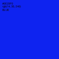 #0E23F0 - Blue Color Image