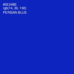 #0E24BE - Persian Blue Color Image