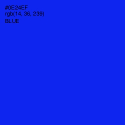 #0E24EF - Blue Color Image