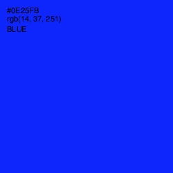 #0E25FB - Blue Color Image
