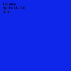 #0E26E9 - Blue Color Image