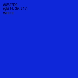 #0E27D9 - Dark Blue Color Image