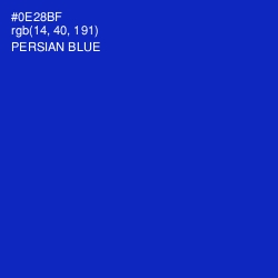 #0E28BF - Persian Blue Color Image