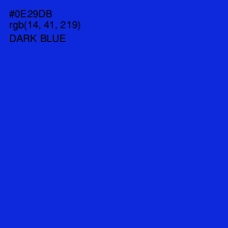 #0E29DB - Dark Blue Color Image