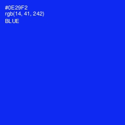 #0E29F2 - Blue Color Image