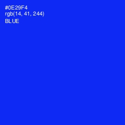 #0E29F4 - Blue Color Image