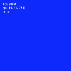 #0E29FB - Blue Color Image