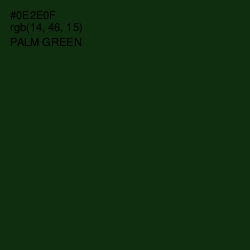 #0E2E0F - Palm Green Color Image