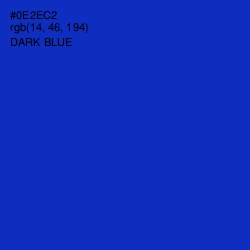 #0E2EC2 - Dark Blue Color Image