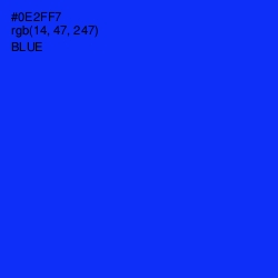 #0E2FF7 - Blue Color Image