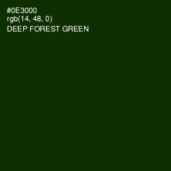 #0E3000 - Deep Forest Green Color Image