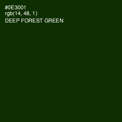 #0E3001 - Deep Forest Green Color Image