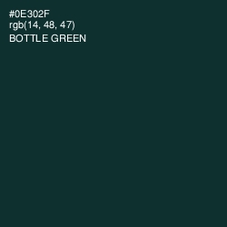 #0E302F - Bottle Green Color Image