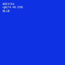 #0E31E4 - Blue Color Image