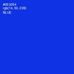 #0E32E4 - Blue Color Image