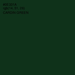 #0E331A - Cardin Green Color Image