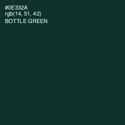 #0E332A - Bottle Green Color Image