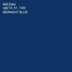 #0E3364 - Midnight Blue Color Image