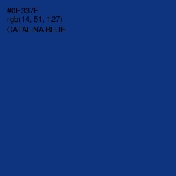 #0E337F - Catalina Blue Color Image