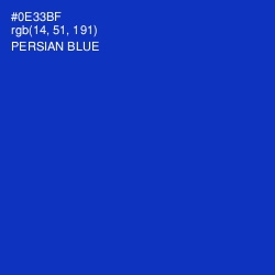 #0E33BF - Persian Blue Color Image